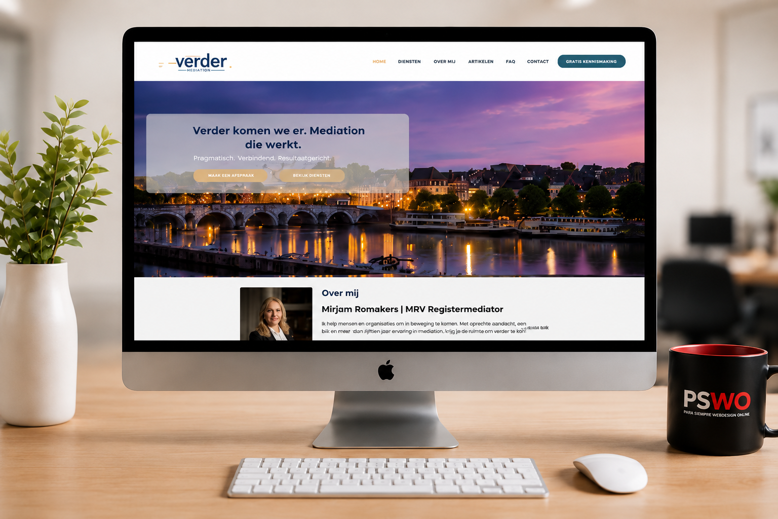 Verder Advocatuur – voorbeeld bij website maken Leek