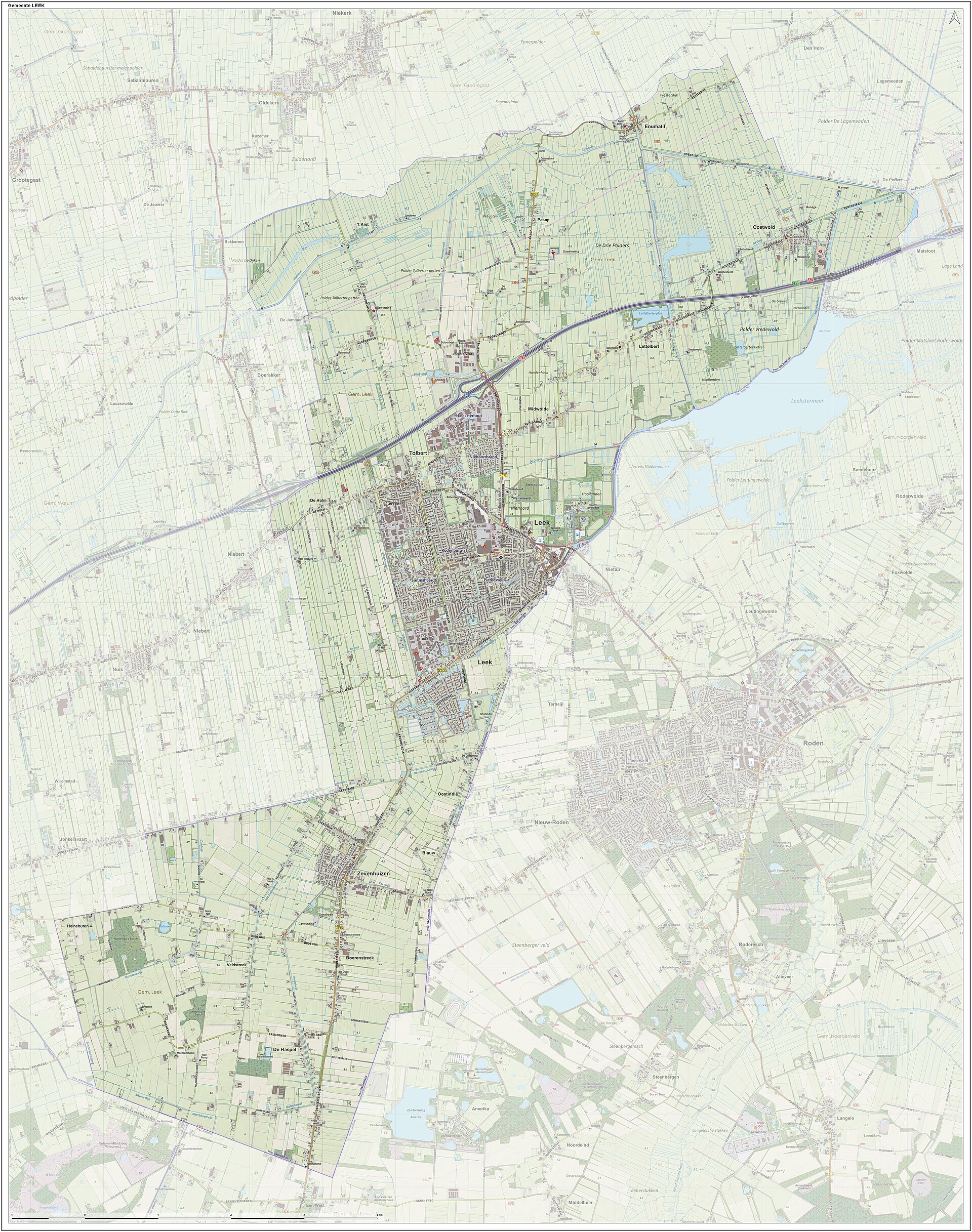 Lokale omgeving van Leek als lokaal beeld bij website laten maken Leek